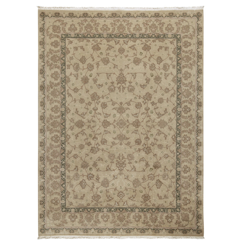 Tapis doré de haute qualité noué à la main