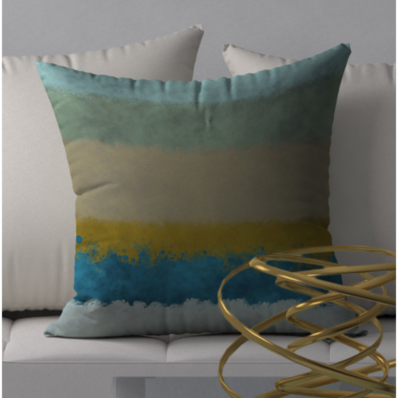 Abstract Throw Pillow, 18" H x 18" W