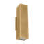 Sean Lavin Pressa 2-light outdoor square medium wall sconce light in natural brass finish-155394735