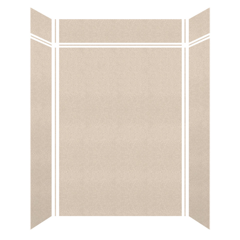 SaraMar 60'' W 36'' D 96'' H Glue Up Solid Surface Wall