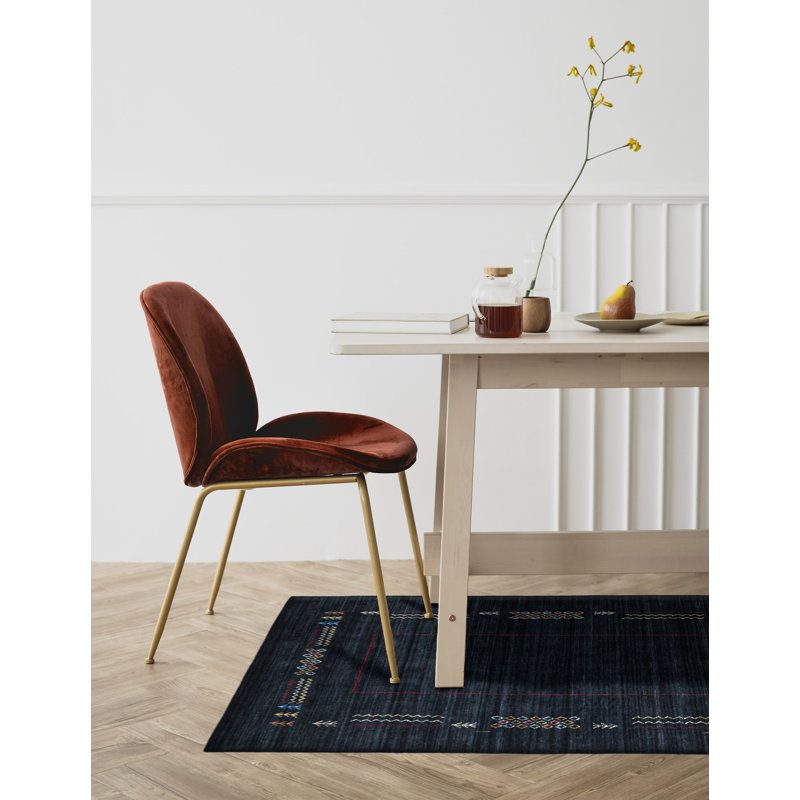 Tapis bleu marine Kashkuli Gabbeh 5 pi 0 po x 8 pi 0 po