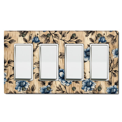 Copper Rust Patina Teal Print 4 - Gang Rocker Standard Wall Plate