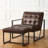 Buren Faux Leather Armchair with Ottoman-90988296