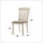 Chaise d'appoint Fedele en tissu brun clair et finition crème (ensemble de 2)
