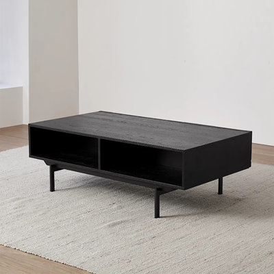 Black carved coffee table