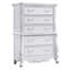 Commode 5 tiroirs Latisha, finition blanche