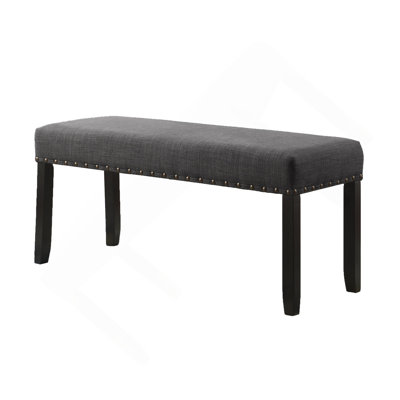 Fabric Dining Bench with Nailhead Trim