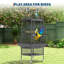 61" Large Stainless Steel Bird Cage with Play Top, Rolling Casters & Wooden Perches – Spacious Aviary for Macaws, Cockatoos, Conures