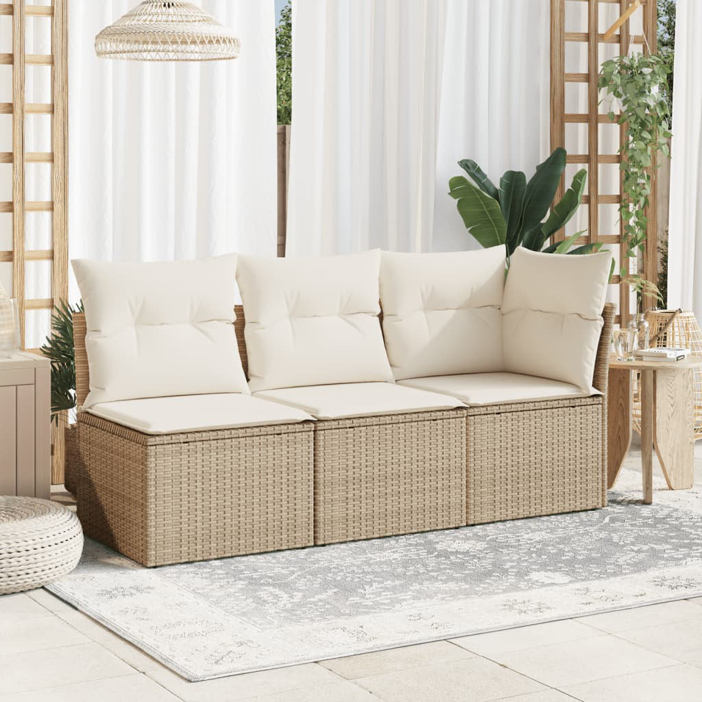 Vidaxl Garten-Ecksofa Mit Kissen Braun Poly Rattan