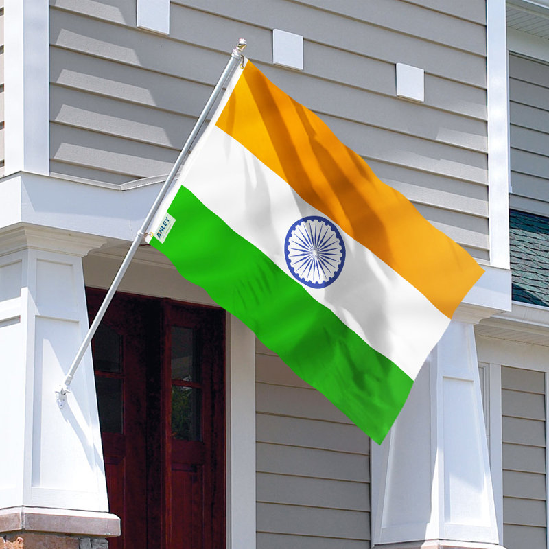 Drapeau de l'Inde drapeau de maison en polyester 36 x 60 po