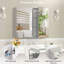 Armoire à pharmacie avec miroir pour salle de bain, miroir de salle de bain mural avec rangement, tablettes réglables, cadre en aluminium, fixation en surface