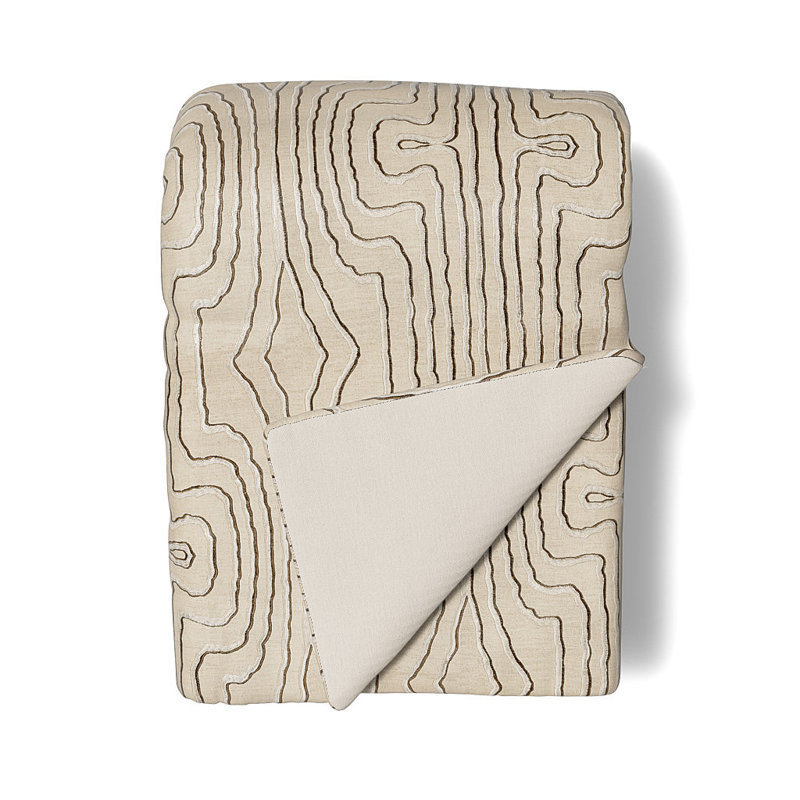 Contour Embroidered Padded Throw