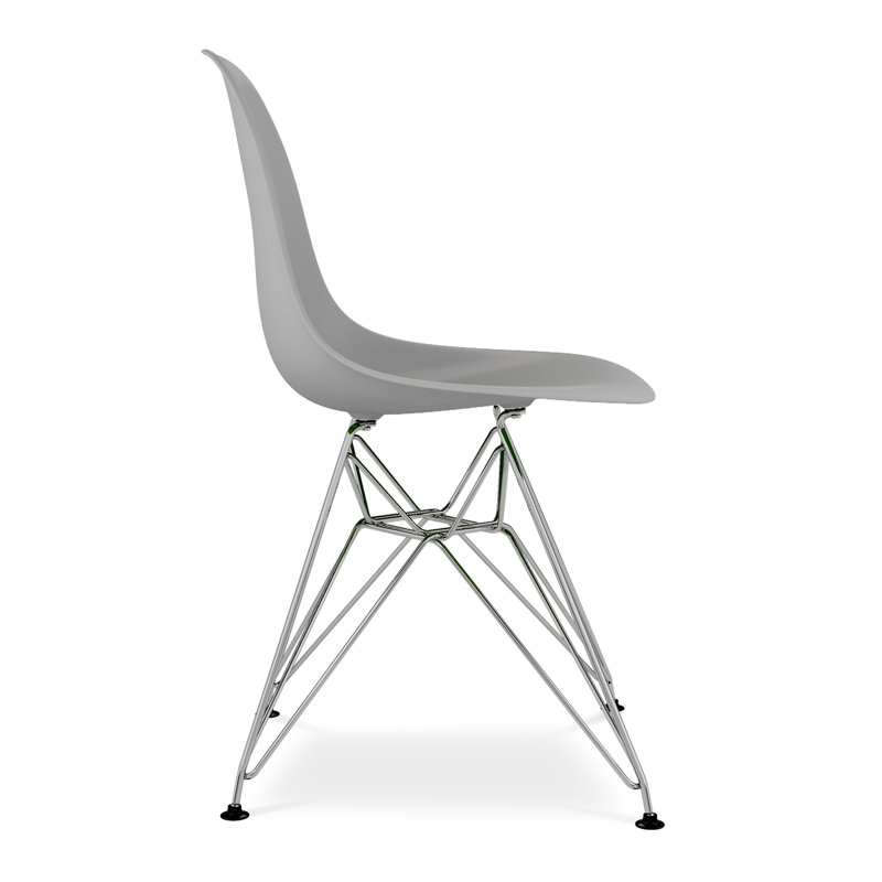 Modholic Eiffel Chair With Steel Legs, Gray (Set Of 4), Gray, 4
