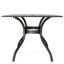 Table de patio rectangulaire en aluminium coulé de 68 po de style cuivre avec finition cuivre, fabriquée en aluminium