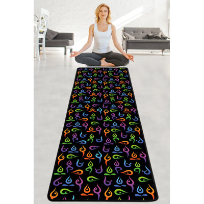 Tapis de yoga de qualité supérieure, 100% polyester, 23,6 po x 78,7 po | Hauteur des poils de 10 mm, antibactérien, antidérapant sous la surface | Lavable à la machine à 86 ° F, durable et confortable pour la maison ou le studio