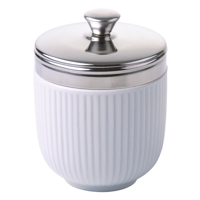 Egg Coddler, Fluted White