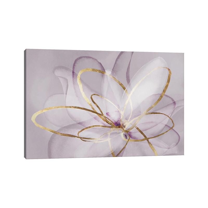 Transparent Transparent III - mauve et doré 3 pièces, H 8 po x l 12 po