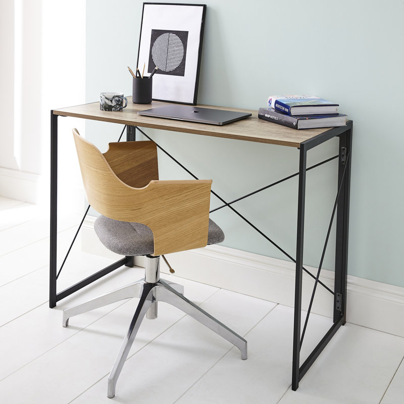 Carmille Folding Computer Desk Table , Brown/Grey