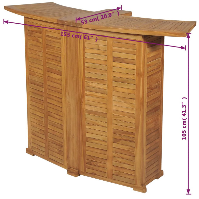 Foldable Wooden Bar Table