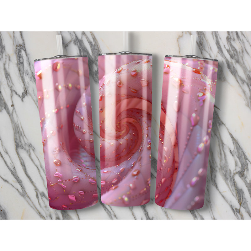 Choose Handmade Tumblers 591ml Vacuum Insulated Stainless Steel (18/8) Travel Tumbler with Straw