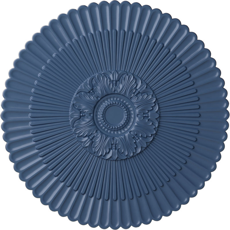 Médaillon de plafond Endurathane Milan, DE 47 5/8 po x P 2 3/4 po, finition perle noire peinte à la main, Americana