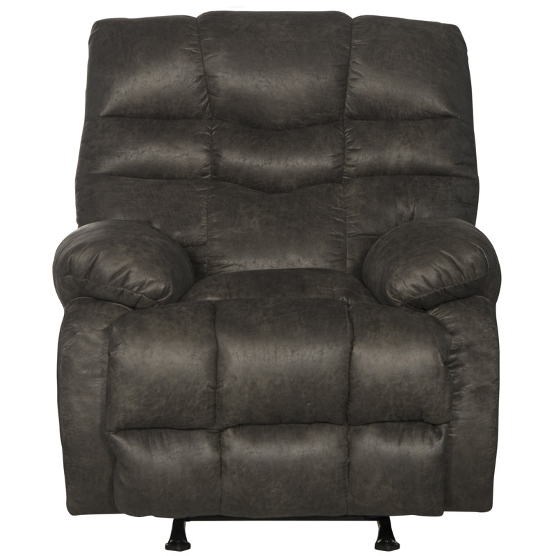 Baesmarc Upholstered Recliner, Gray 100% Polyester