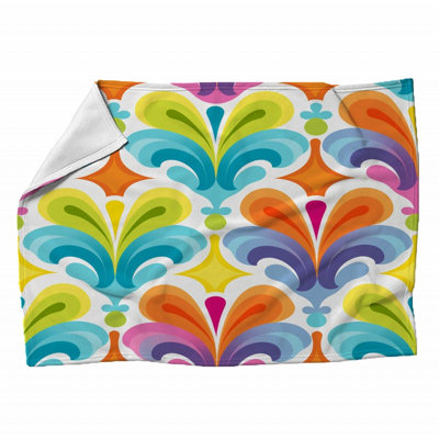 Japandi Oriental Warm Machine Printed Throw Blanket
