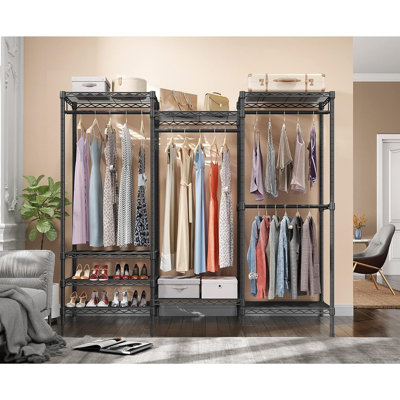 Portable Closet Wardrobe Heavy Duty Clothes Rack, Frees...