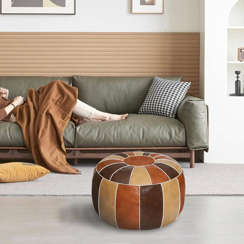 Repose-pieds Clotine, Brun / Beige