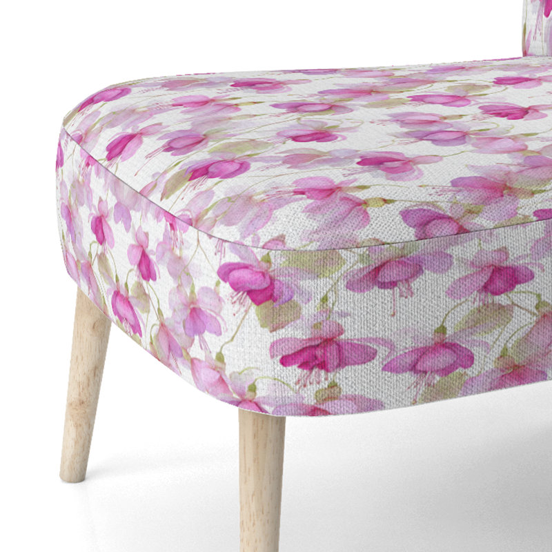 Chaise d'appoint Boho - Chaise d'appoint rose pétales fuchsia pastel, Chaise d'appoint sans accoudoirs