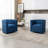 Occie Velvet Swivel Barrel Chair-164223578