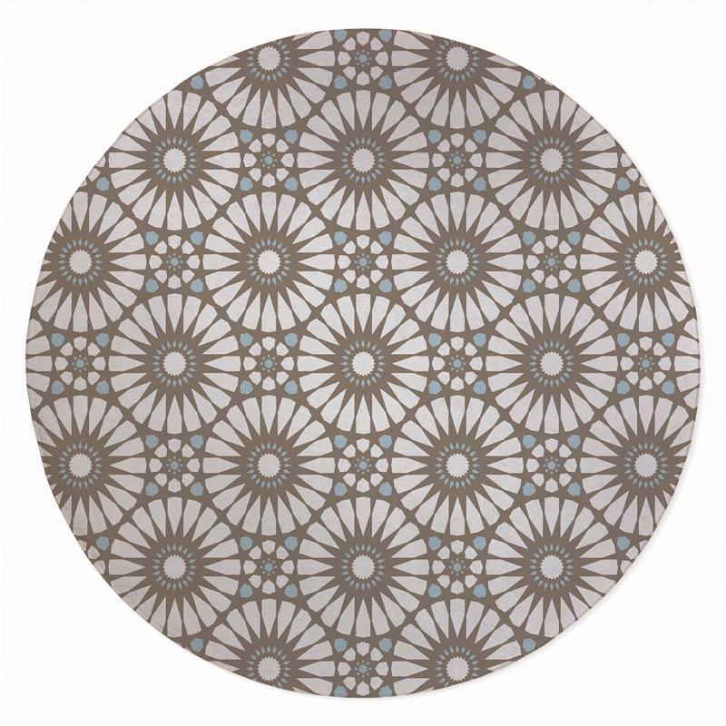 Sylvia Outdoor Area Rug, Round 5'