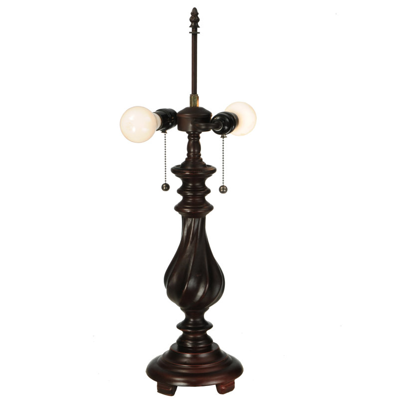 Murlo Multicolor Stained Glass and Bronze Table Lamp
