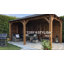Dunster House Wooden Gazebo 2.5m x 2.5m Erin Half, Wall Half Louvre & Front Panel