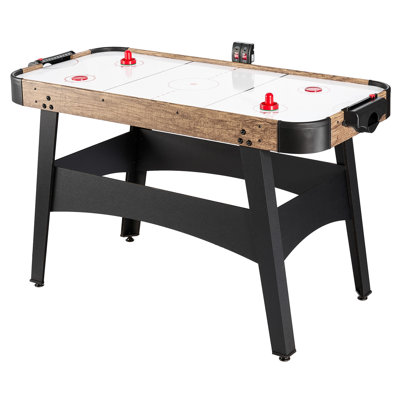 Table de hockey sur coussin d'air 54 "avec marqueur électronique et souffleur puissant, pour salle de jeux familiale, sous-sol et ensemble de table de jeu de hockey pneumatique avec poussoirs et rondelles, pieds stables