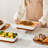 2-Piece Sesame Glaze Two-Tone Ceramic Baking Dish Set, Khaki & Cream Casserole Pans for Oven-to-Table Serving