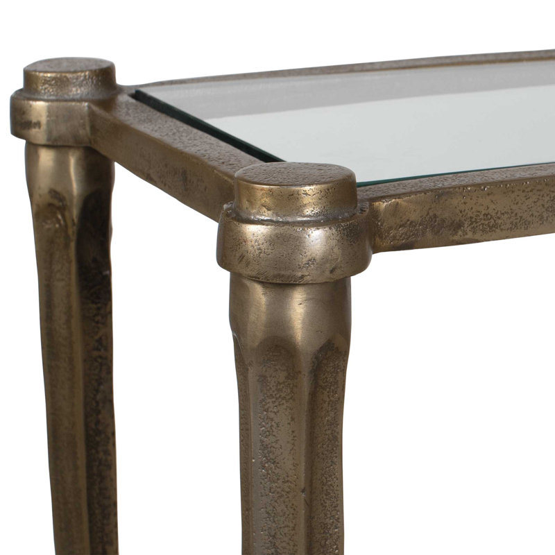  Amara Antique Brass Console Table