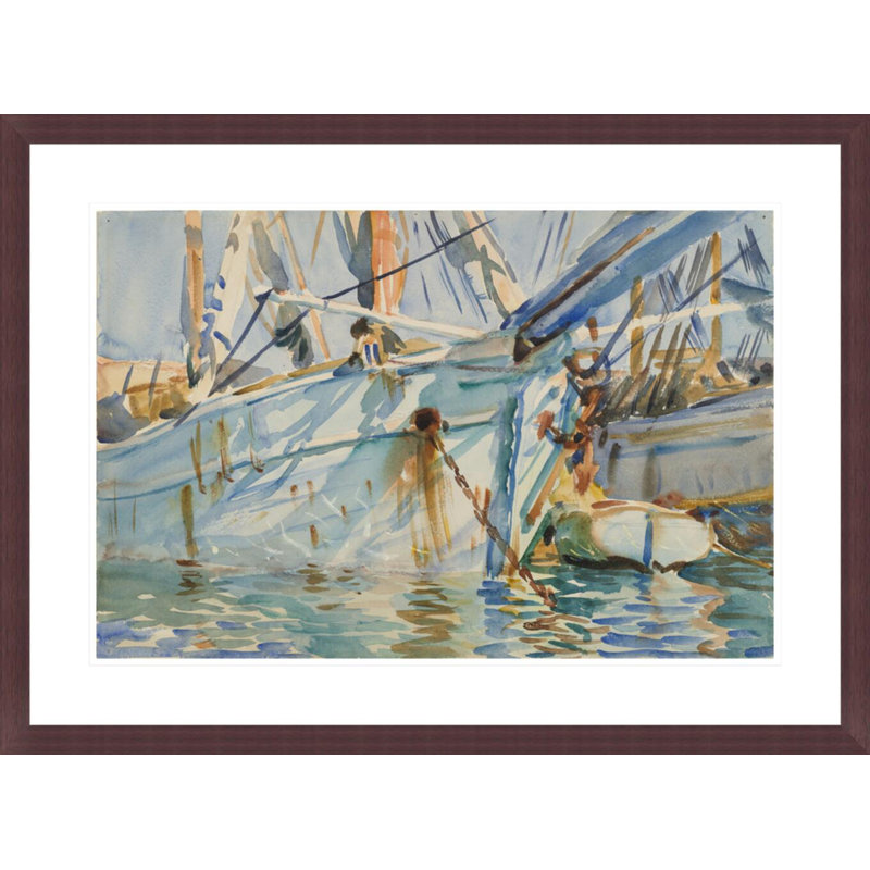 «In a Levantine Port» par John Singer Sargent, impression giclée encadrée, H 21,71 po x l 29,5 po