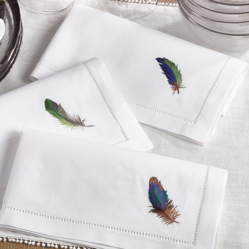 Villasenor Cotton Embroidered Square Napkin