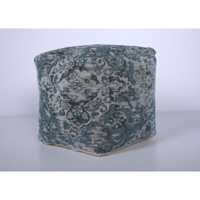 Modern Square Pouf, Blue