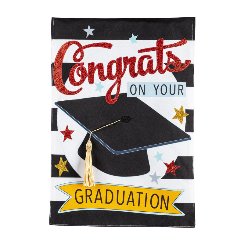 Drapeau de jardin Congrats Grad