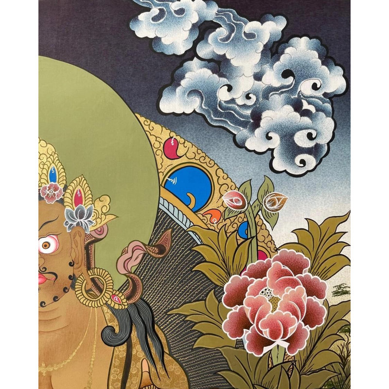 Dzambala ou Jambala Thangka (Brocadeless Thangka)