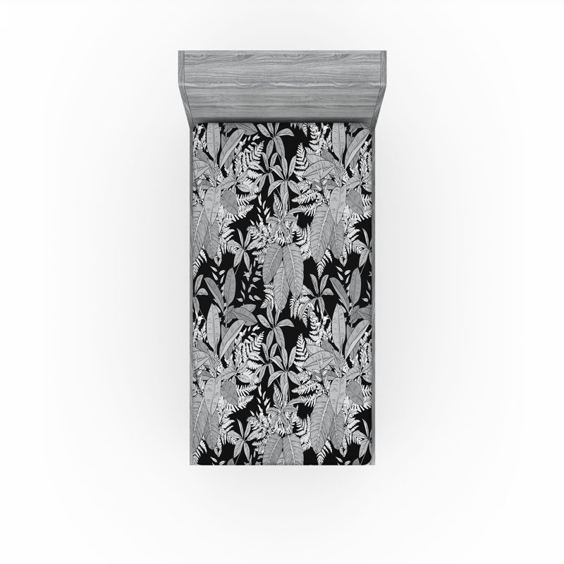 Drap-housse Ambesonne Jungle Boho, Drap-housse de taille simple