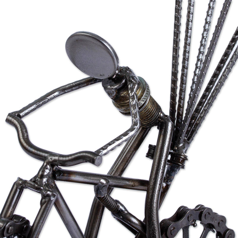 Sculpture de la partie auto-cycle en métal à vélo en métal Hodgson