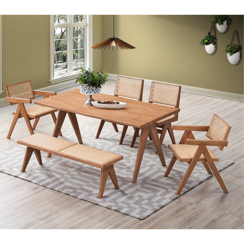 2 fauteuils en beige naturel - pieds en bois massif avec dossier rembourré de style Mid-Century moderne pour la bière et 2 coussins confortables