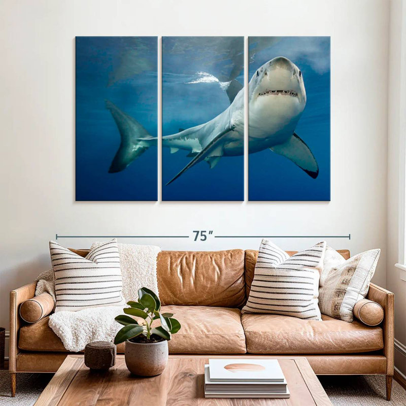 Brampt Shark Pursuit, 42" H x 65" W