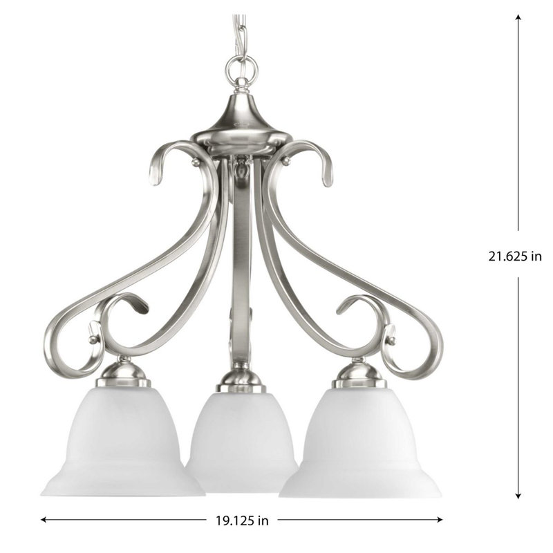 Lustre classique/traditionnel ombré 3 lumières Lilly