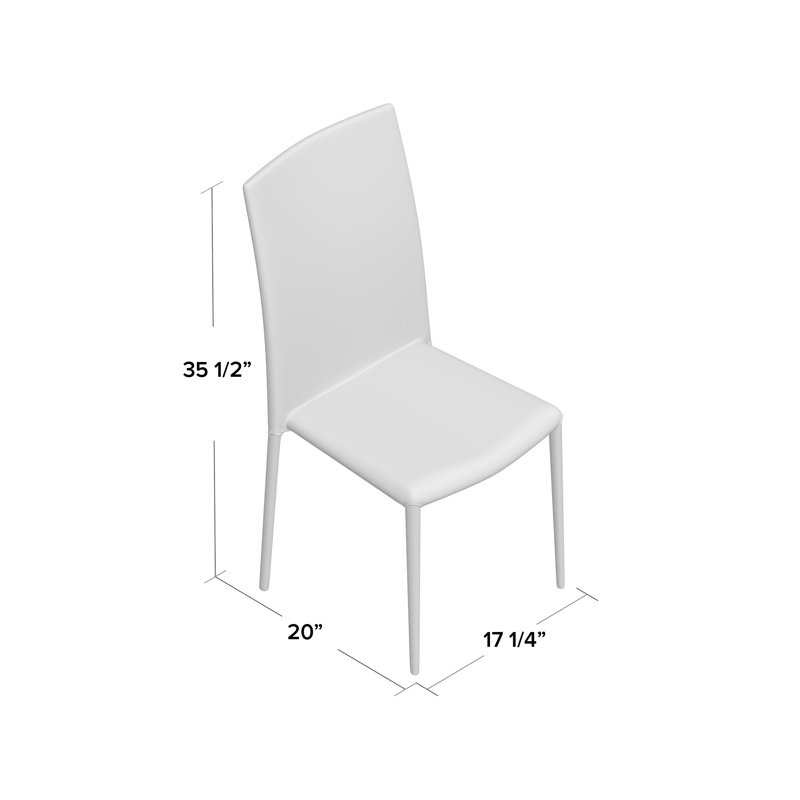 Artemi 17.5'' H Faux Leather Upholstered Side Chair, Black