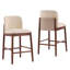 Chaise de bar avec revêtement beige-1002171717