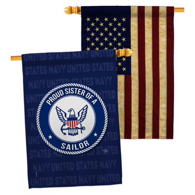 Drapeau de maison en polyester à 2 côtés 40 x 28 po